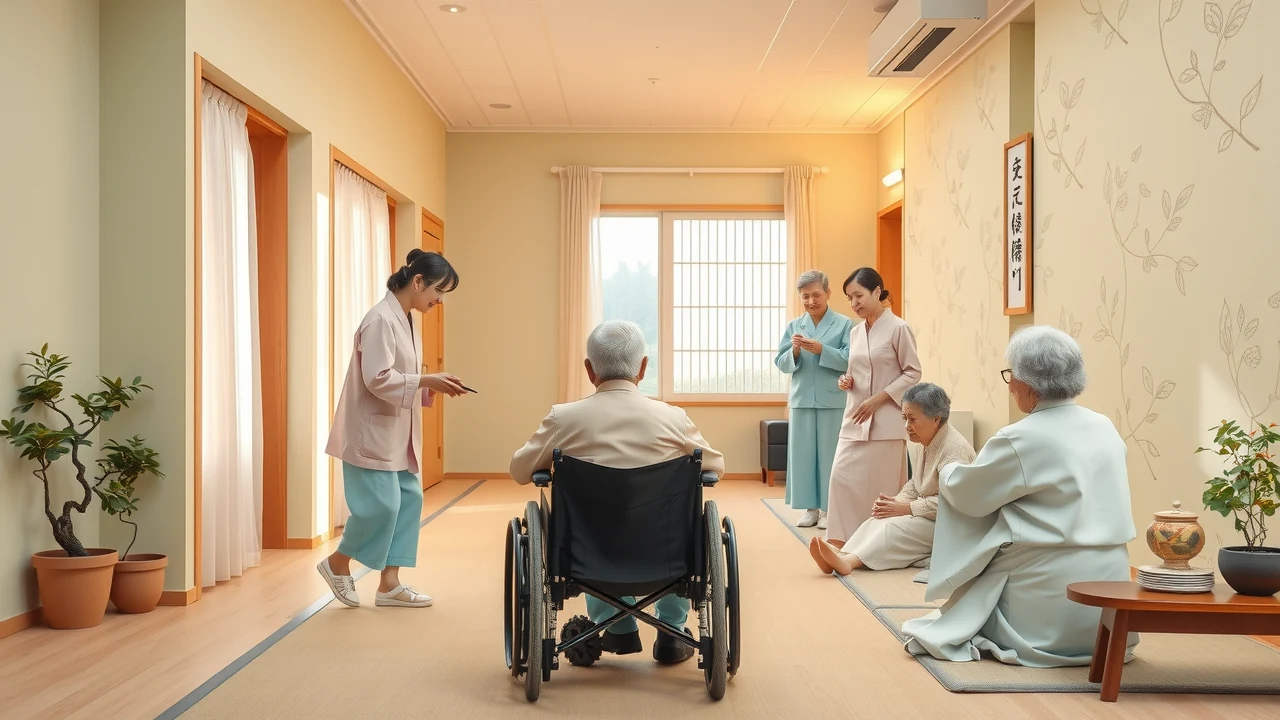 特別養護老人ホームでのケアの様子