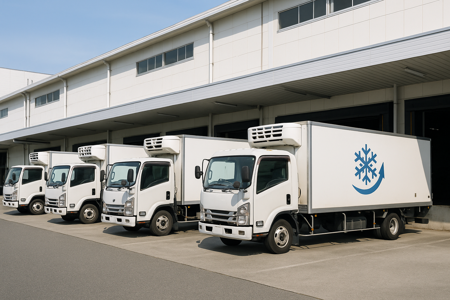 冷蔵冷凍車の隊列