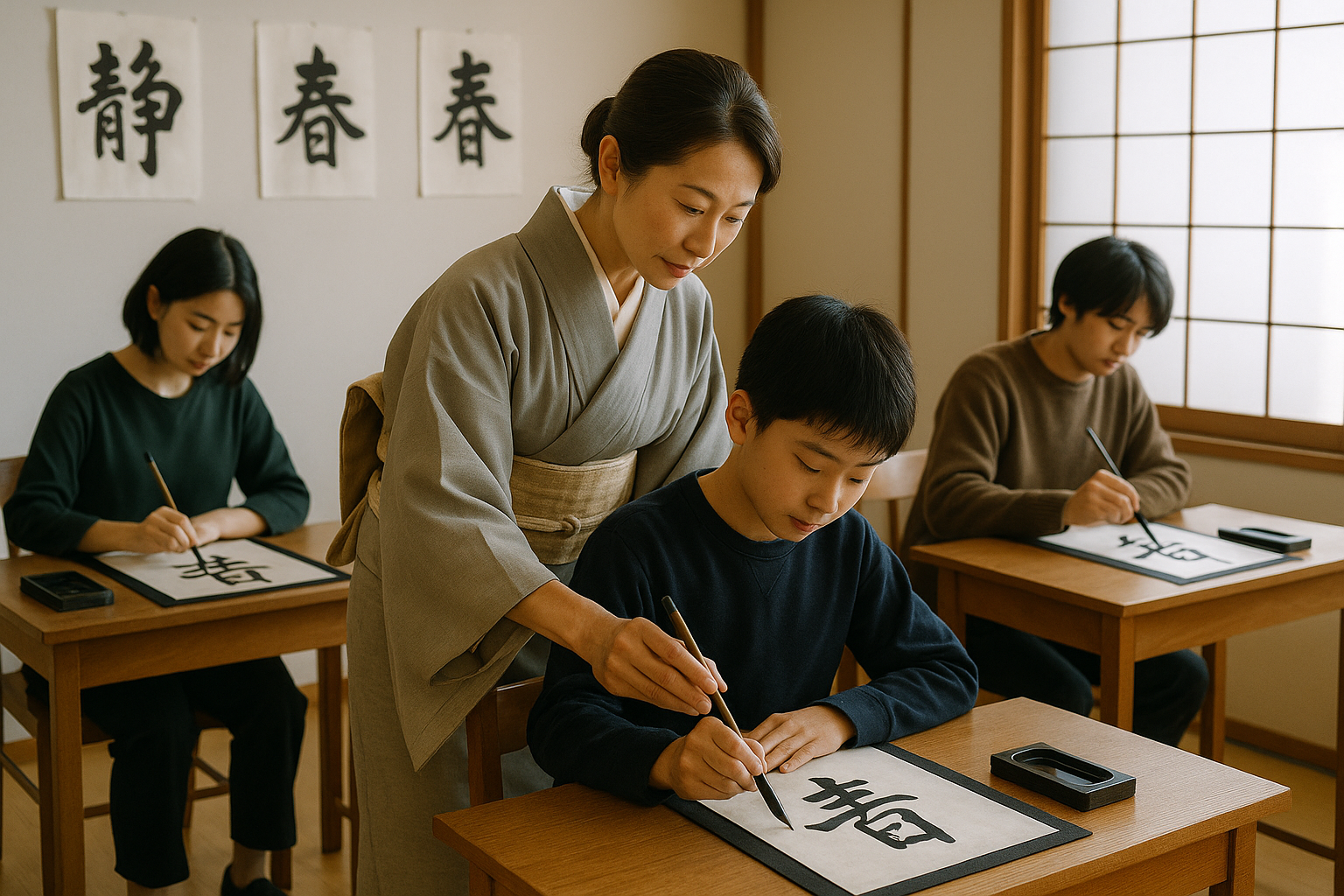 書道教室の様子
