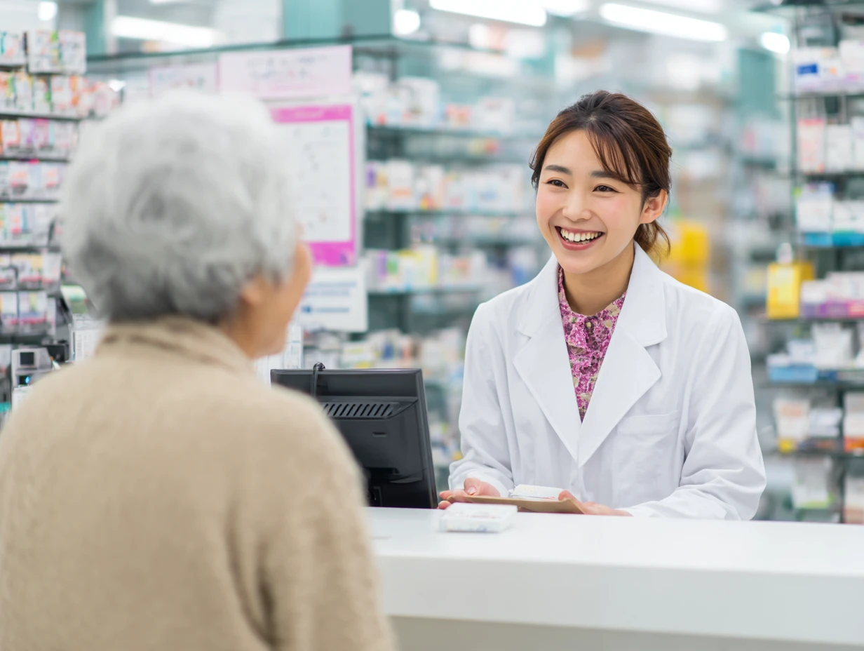 薬剤師による服薬指導の様子